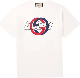 Gucci Hombre, Camisetas, Blanco, Talla: M