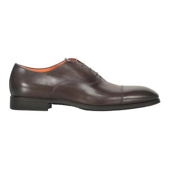 Santoni Lace-up Schoenen - Heren - Nette schoenen - Bruin - 46 EU - Leer - Schoenen