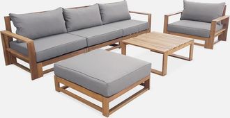Sweeek Conjunto De Jard&iacute;n De Madera, 5 Plazas