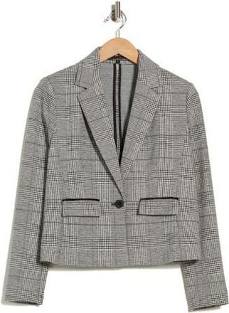 Amanda + Chelsea Glen Plaid Notch Lapel Blazer in Black/Ivory at Nordstrom Rack, Size X-Large