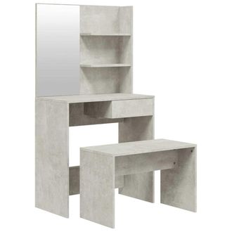 vidaXL Juego De Tocador Color Gris Hormig&oacute;n 74,5x40x141 Cm Vidaxl