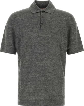 Brunello Cucinelli Brunello Cucinelli, Polo Shirts, male, Gray, Size: L Polo-style Sweater