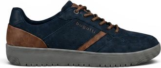 Bugatti Mens Navy Blue Leather Fashion Comfort Trainer Shoes - Llopart