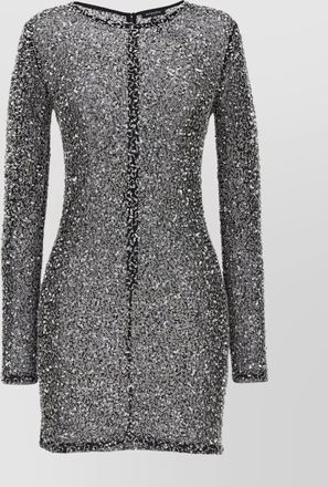 Retrofête sequin sheer overlay metallic mini