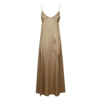 Forte_Forte Gowns, female, Brown, Size: XS Satin Slip Dress