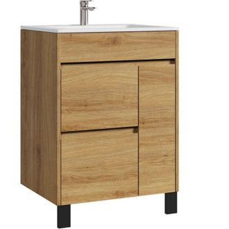 Badplaats Mobile da bagno Salzburg 60 cm Rovere - armadio mobiletto lavabo