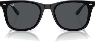 Ray-Ban Vierkante Zonnebril met Platte Lenzen Rb 4420 - unisex - Zonnebrillen - Zwart - 65 MM - Accessoires