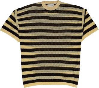 ATOMOFACTORY striped knitted T-shirt - Neutrals