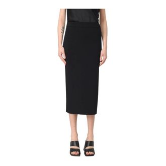 Max Mara Pencil Skirts, female, Black, S, Midi Knit Pencil Skirt