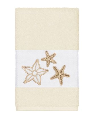 Linum Home Textiles Lydia Turkish Cotton Embellished Hand Towel