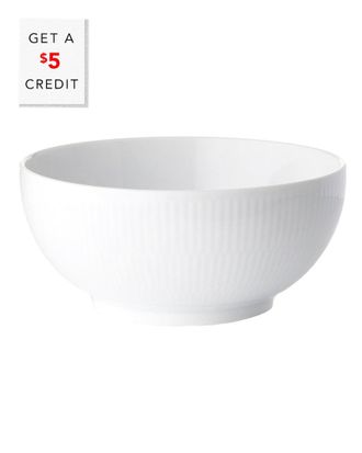 ROYAL COPENHAGEN White Fluted Bowl With $5 Credit