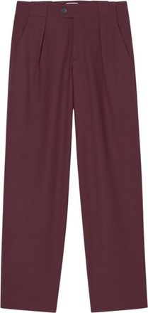 Closed Mawson Broeken - Dames - Straight fit broeken - Rood - W25 - Wol - Broeken