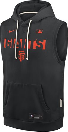 Nike San Francisco Giants Authentic Collection Standard Issue Nike Mens Dri-FIT MLB Sleeveless Pullover Hoodie in Black | 03B400AGIA-4T2