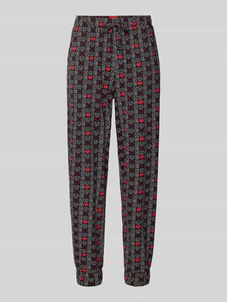 HUGO BOSS Comfort Fit Pyjama-Hose aus reiner Baumwolle Modell AMORO in Rot, Gr&ouml;&szlig;e XXL