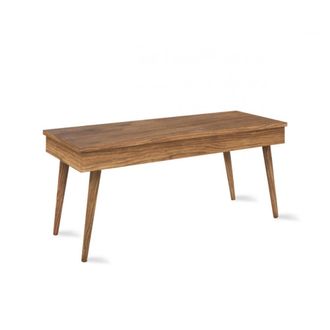 HOGAR 24 Mesa de centro elevable estilo vintage madera maciza natural