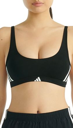 adidas Bralette ADIDAS SPORTSWEAR Sport Active Essentials Cotton 3 Stripes, Damen, Gr. XXL, N-Gr, 000, schwarz, Single Jersey, Obermaterial: 95% Baumwolle, 5