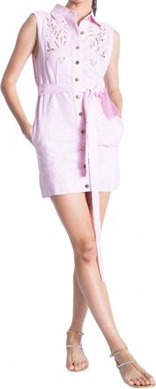 Karina Grimaldi Daniela Embroidered Mini Dress In Blossom