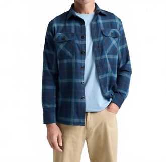 Pendleton Burnside Flannel Shirt In Denim Plaid