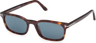 Tom Ford Blue Rectangular Mens Sunglasses FT1300 54V 53