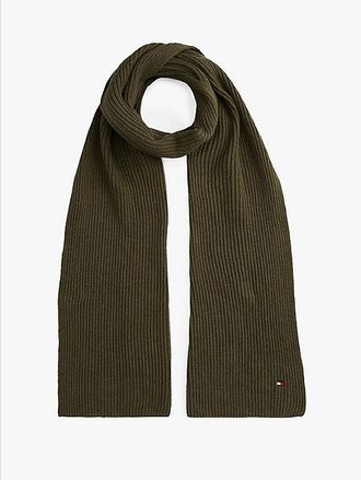 Tommy Hilfiger Hilfiger Flag Embroidery Ribbed Scarf