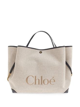 Chlo&eacute; Beige Clover Large Tote