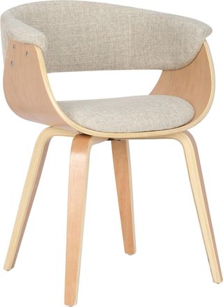 Clp Silla Bruce Con Funda De Tela Crema Natural