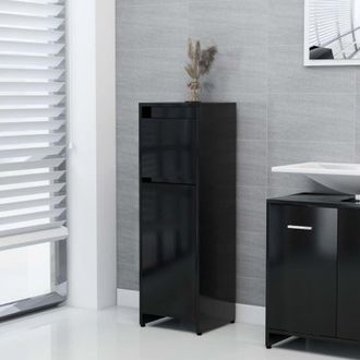 vidaXL Furniture Limited - Mobile da Bagno Nero 30x30x95 cm in Legno