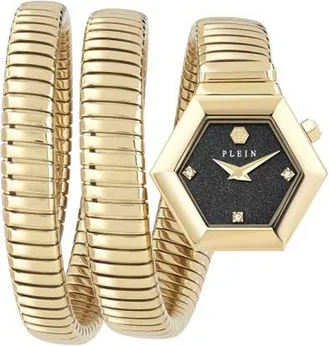 Philipp Plein Watches Hexagon Women in Black/lightgold at Nordstrom