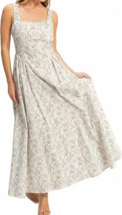 HYFVE Floral Print Empire Waist Dress In Black