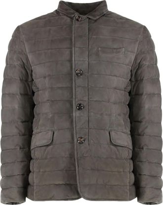 Moorer Giacca Zavyer trapuntata - Grigio