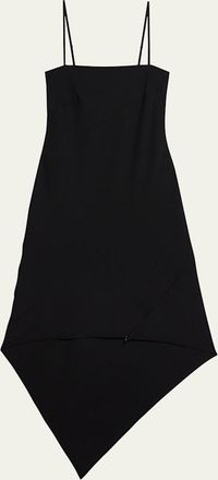 Helmut Lang Wool Scarf Hem Midi Dress
