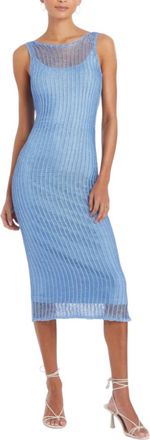 Amanda Uprichard Shivonne Crochet Knit Dress In English Lavender