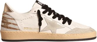 Golden Goose Witte Ballstar Sneakers met Suede Ster - Heren - Sneakers - Veelkleurig - 40 EU - Leer - Schoenen