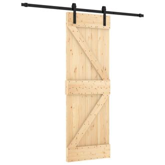 vidaXL Vidaxl - Puerta Corredera Con Herrajes Madera Maciza De Pino 70x210 Cm