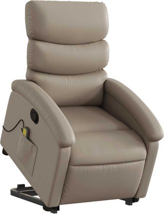 vidaXL Vidaxl - Sill&oacute;n Reclinable Masaje Pie Cuero Artificial Color Capuchino