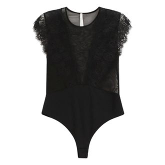 Imperial Body, female, Black, Size: XS Tulle and Lace Body