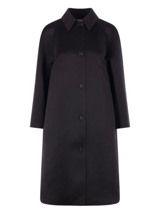 The Row Ema button-up coat - women - Silk - 6 - Black