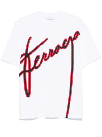 Ferragamo T-shirt met logoprint - Wit