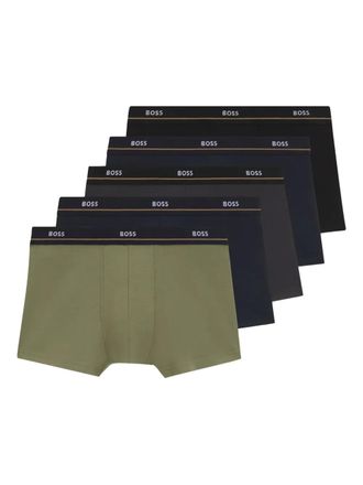 BOSS logo-detail boxer shorts (pack of five) - Black