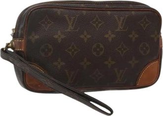 Louis Vuitton Pre-owned Clutches, female, Brown, Size: ONE SIZE Pre-owned Canvas clutches