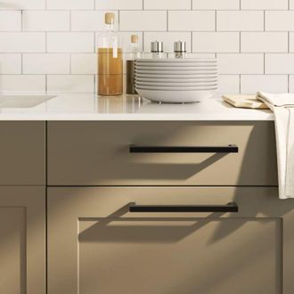 vidaXL Maniglie per Mobili 20 pz Nere 224 mm in Acciaio Inox - Vidaxl
