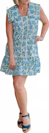 THML Clothing Flower Print Dress In Light Blue