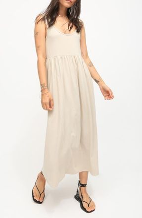 Electric & Rose Isabel Cotton Jersey Midi Dress in Stone at Nordstrom, Size X-Small