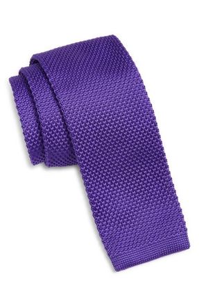 Clifton Wilson Purple Knit Silk Tie at Nordstrom