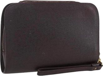 Louis Vuitton Pre-owned Clutches, female, Brown, Size: ONE SIZE Pre-owned Leather Clutch