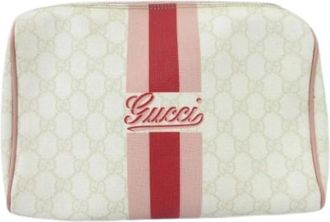 Gucci Pre-owned GG Canvas Clutch Bag - Dames - Vintage Tassen - Beige - ONE Size - Vintage