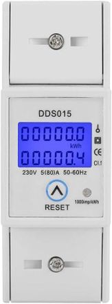 OEM Contatore Di Energia Monofase 5-80a 230v 50hz Contatore Di Energia Monofase Lcd Retroilluminato, Contatore Kwh Per Montaggio Su Guida Din Dds015, Cont