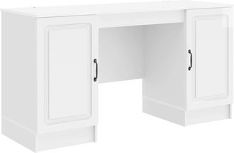vidaXL Escritorio Brillante 142,5 X 50 X 75 Cm Madera De Ingenier&iacute;a Vidaxl