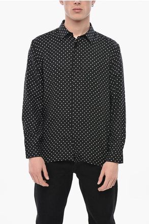 Saint Laurent Silk Polka-Dot Shirt size 40