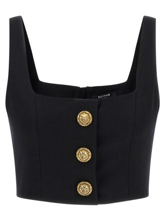 Balmain Black Button top